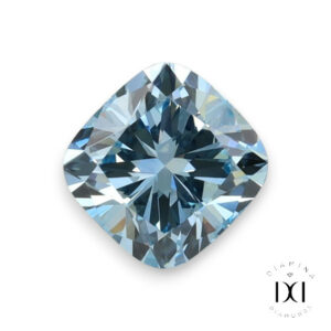 Diamant bleu de synthèse taille coussin