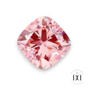 Diamant rose de synthèse taille coussin