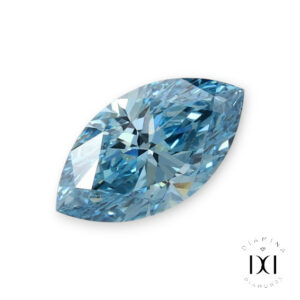 Diamant bleu de synthèse taille marquise