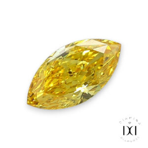 Diamant jaune de synthèse taille marquise