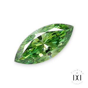 Diamant vert de synthèse taille marquise