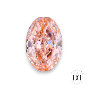 Diamant rose de synthèse taille ovale