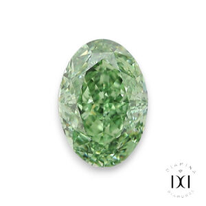 Diamant vert de synthèse taille ovale