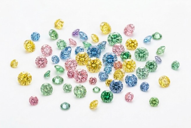 Brillants ronds multicolores